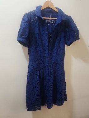 Maggy London navy blue lace dress